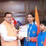 मुख्यमंत्री ने उत्तराखंड के कराटे चैंपियन्स को किया सम्मानित। अनामिका, मैत्री व क्रियांश ने साउथ एशियन कराटे चैंपियनशिप में जीते पदक