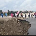 16 करोड़ की परियोजना मे साथगांठ का खेल या फिर कोई डिज़ाइन मे खराबी बताकर मामला रफा दफा होगा ? 20 मीटर अप्रोच रोड के धंसने से उठे गंभीर सवाल