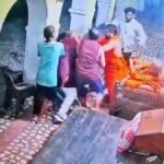 संपत्ति विवाद में आश्रम बना जंग का अखाड़ा, रात के अंधेरे में संत के साथ मारपीट, सीसीटीवी में कैद हुई घटना